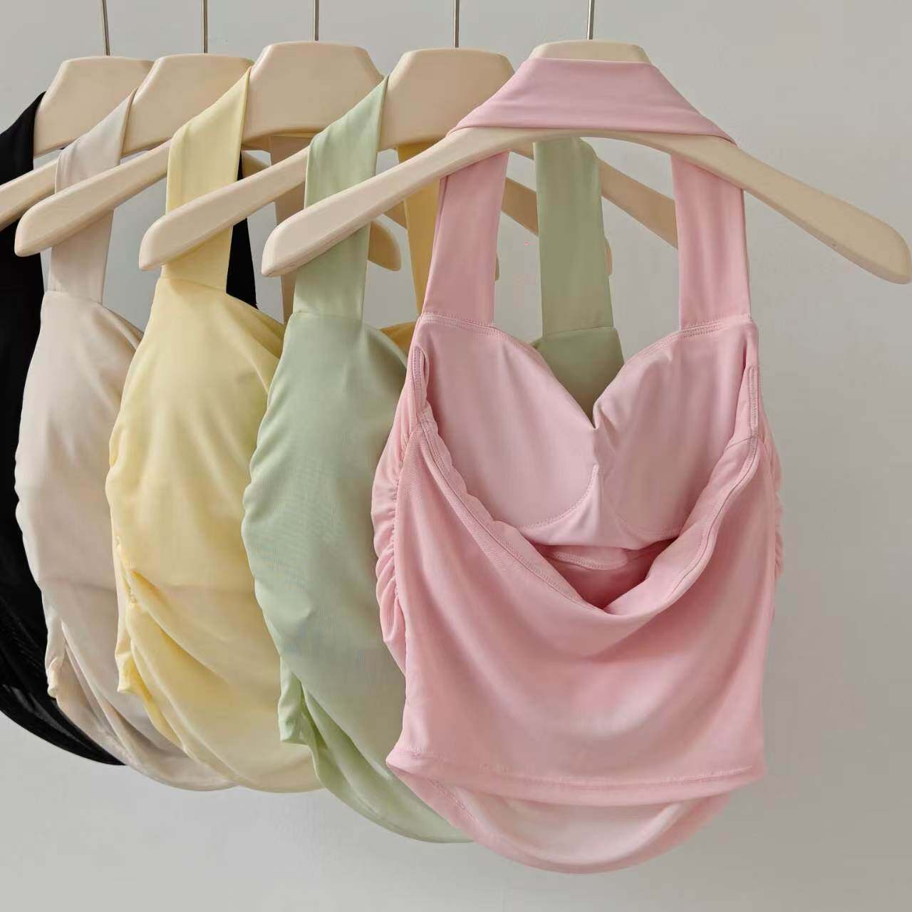 Pilates Yoga Clothes - Halter Neck with Chest Pad Yoga