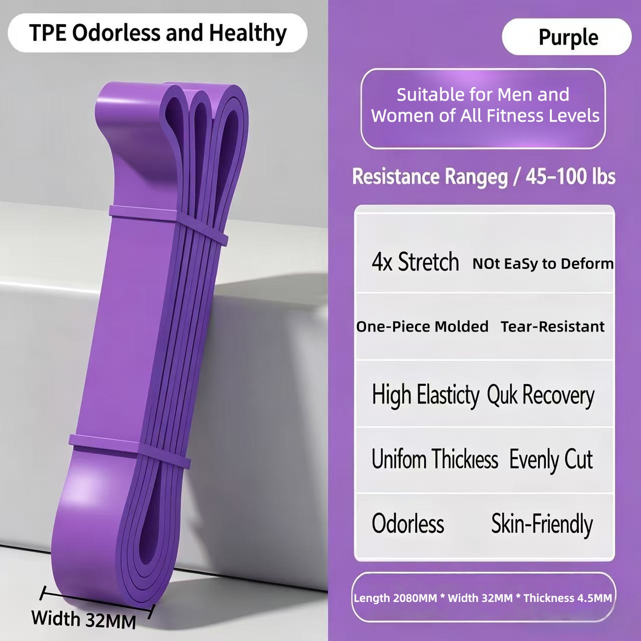 TPE Resistance Bands 6 Levels  - огляд і ціна Pilates Yoga Difference