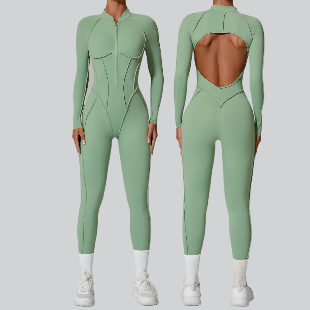 Women's Seamless Zipper Jumpsu - огляд і ціна Pilates Yoga Clothes
