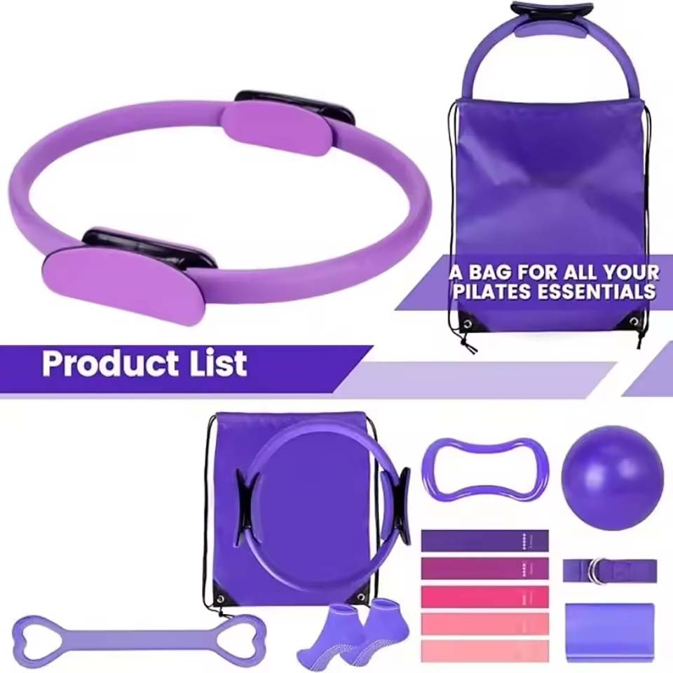 13Pcs/Set Yoga Circle Gym Set  - огляд і ціна Pilates Yoga Weight Loss
