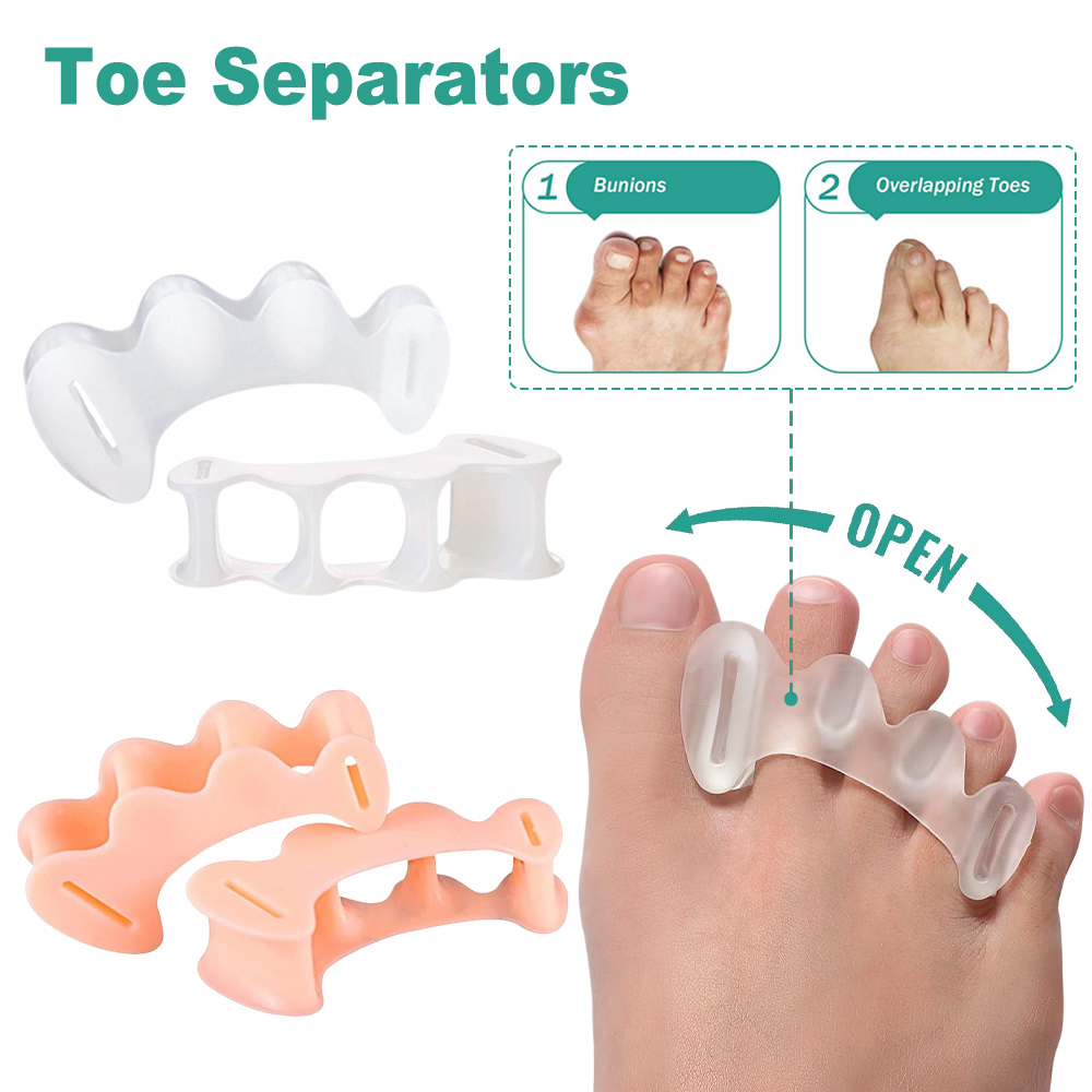 1Pair Gel Hard Silicone Toe Fi - огляд і ціна Toe Separator Silicon