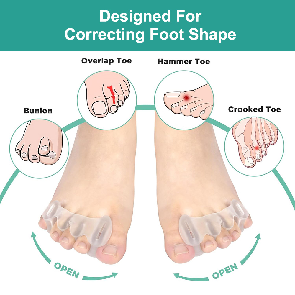1Pair Gel Hard Silicone Toe Fi - огляд і ціна Toe Separator Silicon