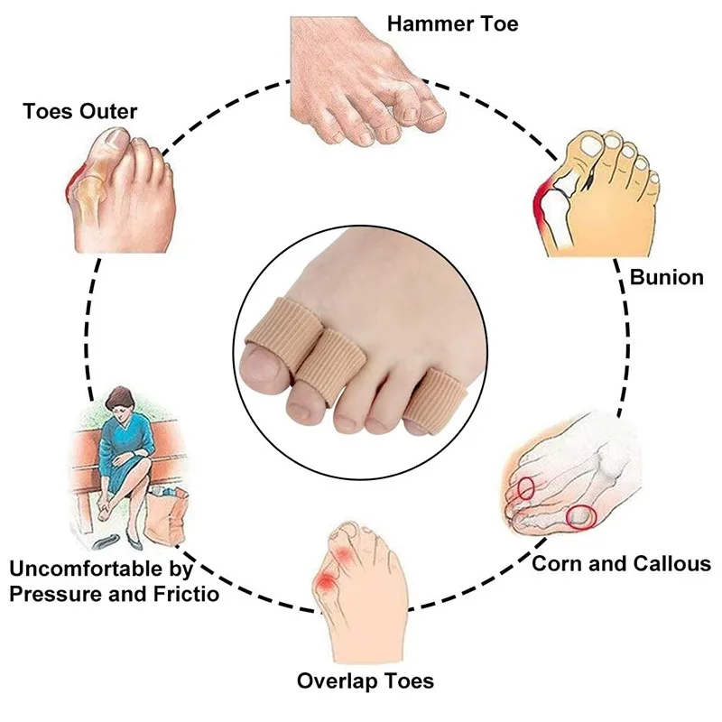 1/3Pcs Silicone Cover Cut Fabr - огляд і ціна Toe Separator Silicon