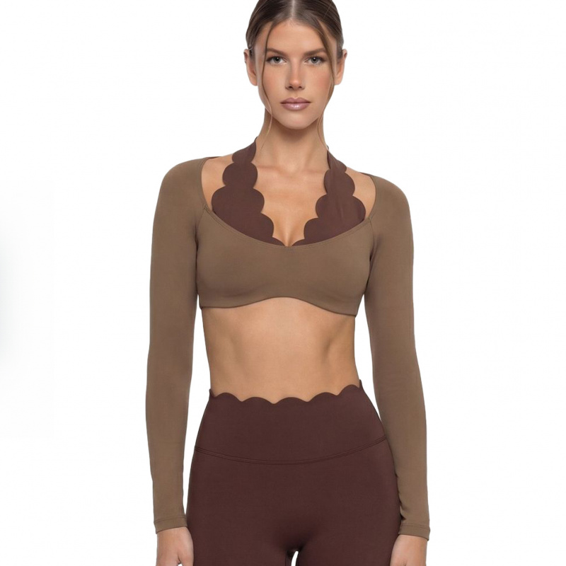 Fake Two-piece Color-blocked Y - огляд і ціна Pilates Yoga Clothes