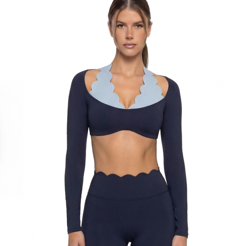 Fake Two-piece Color-blocked Y - огляд і ціна Pilates Yoga Clothes