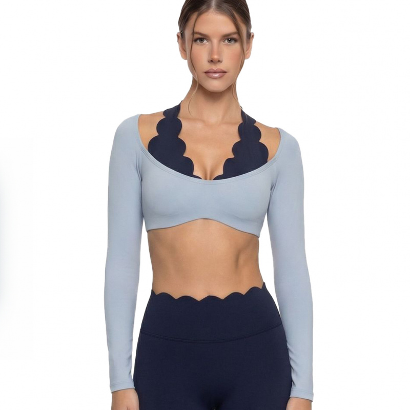 Fake Two-piece Color-blocked Y - огляд і ціна Pilates Yoga Clothes